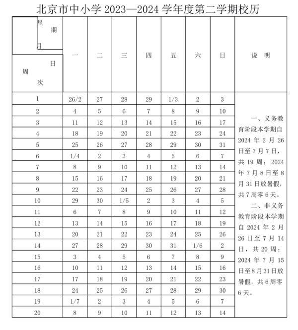 北京时间表（北京时间安排）